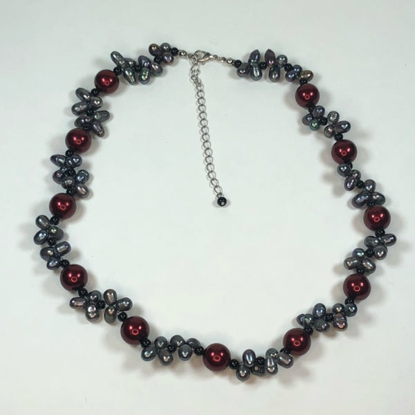 Smoky Gray Freshwater Pearl Necklace - jennrossdesigns.com