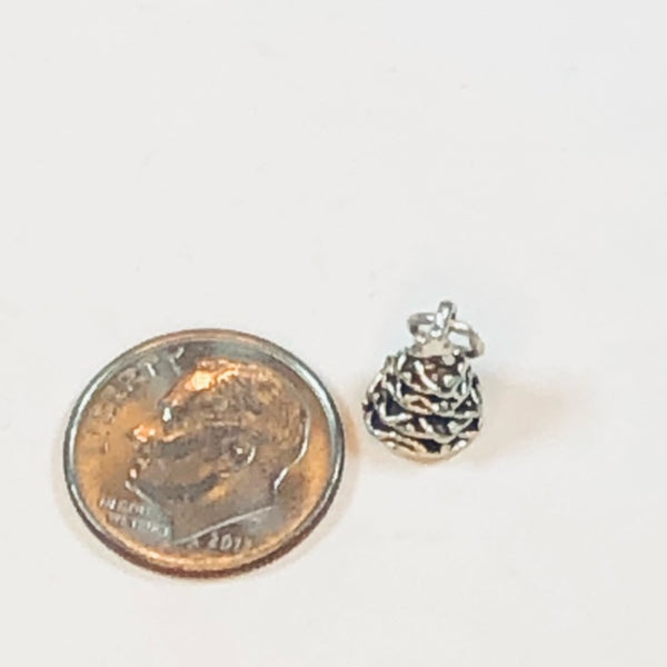 Beautiful Tiny .925 Sterling Silver Christmas Tree 3D Charm