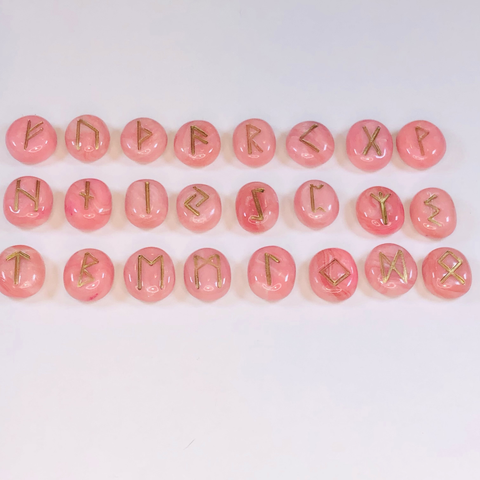 Jenn Ross Designs Faux Rose Quartz Runes